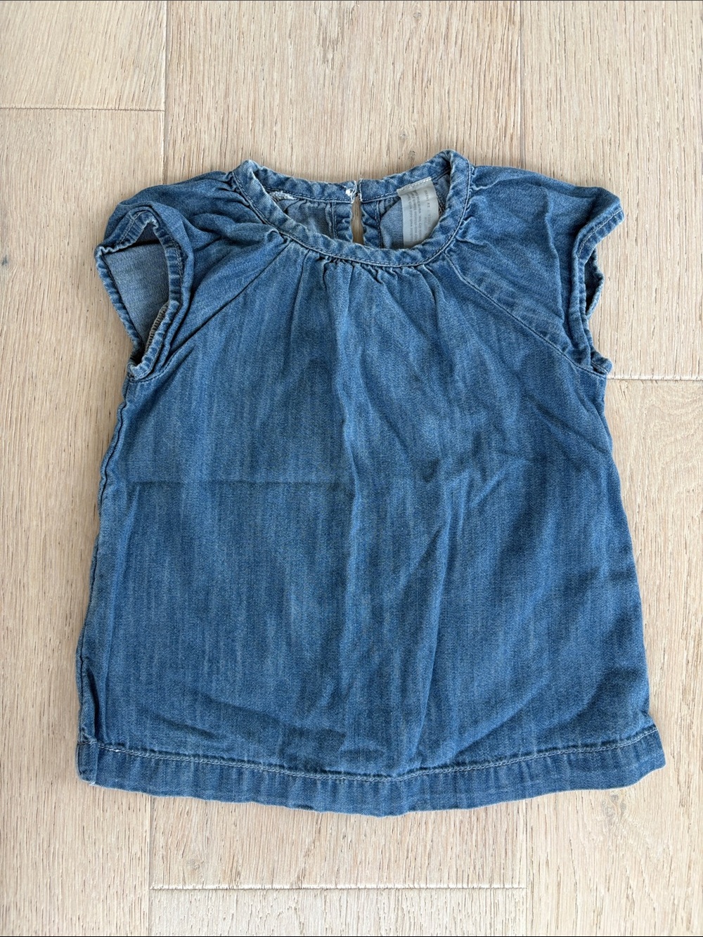 Primary Blue Denim-Look Short Sleeve Tee